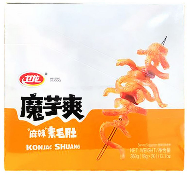 衛龍 麻辣素毛肚 20包入, 360g, 1盒