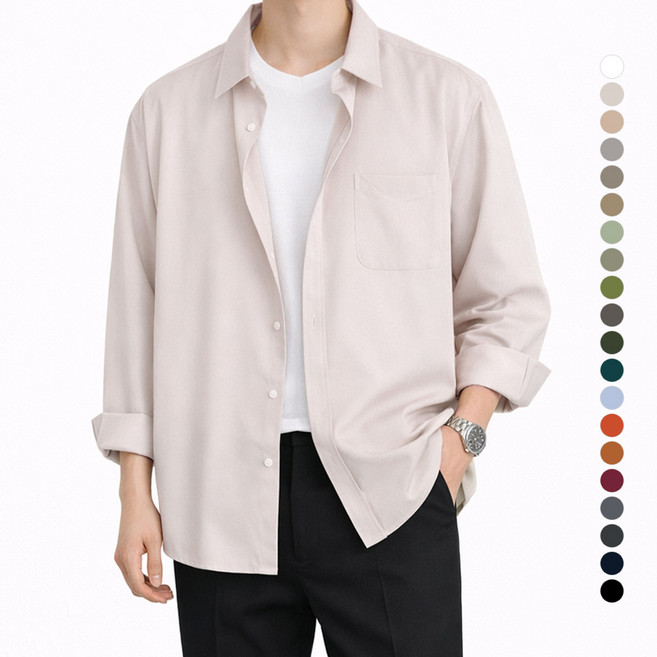 Guystory 男士口袋防皺襯衫