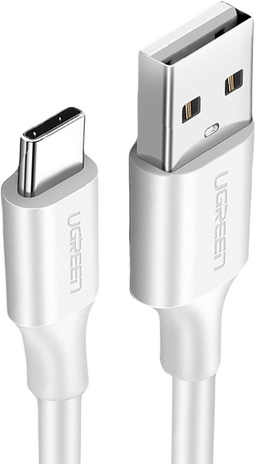 UGREEN 綠聯 USB-A-USB-C/Type-C 快充傳輸線 升級版, 1m, 白色, 1條
