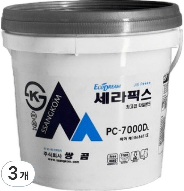 쌍곰 세라픽스 PC 7000D 타일본드 4KG, 3개