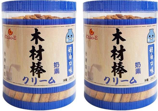 Chiao-E 巧益 奶油木材棒 奶素, 200g, 2罐