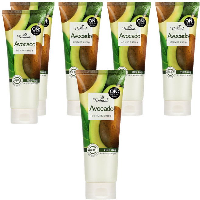 온더바디 더 내추럴 아보카도 순한 클렌징 폼, 200g, 6개