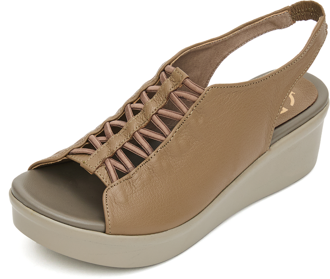 GISSE 女款 J.Shoe 天然羊皮 Kundie 厚底楔型涼鞋 5.5cm