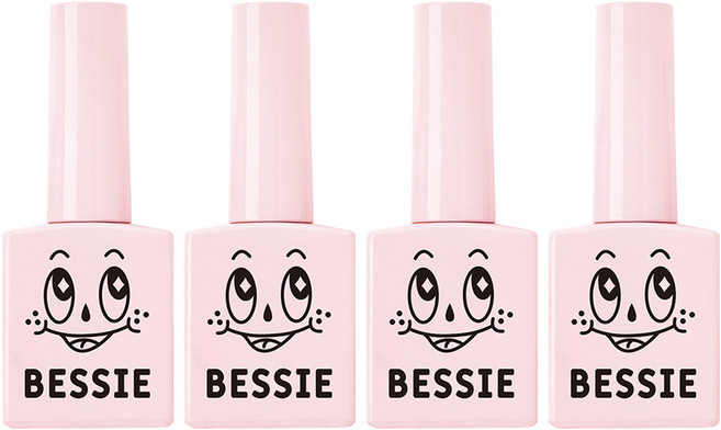 BESSIE 시럽 컬러 젤, S03 발레리나 분홍, 11ml, 4개