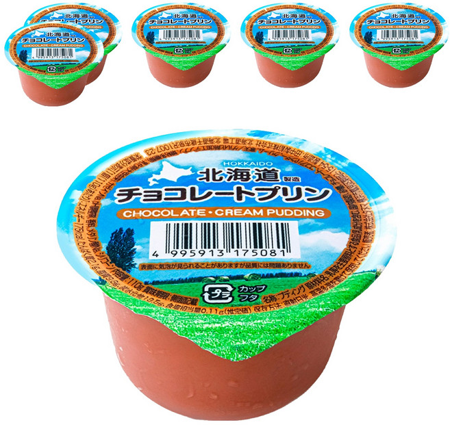 홋카이도 초코 푸딩, 6개, 110g