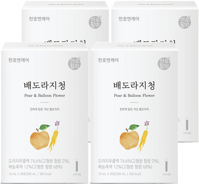 하루활력 배도라지청, 300ml, 4개