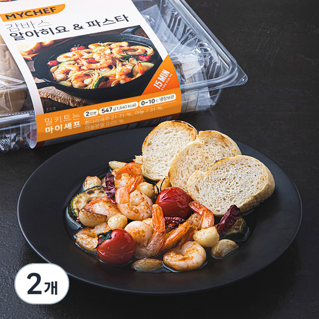 MYCHEF 감바스 알아히요 & 파스타 2인분, 547g, 2개