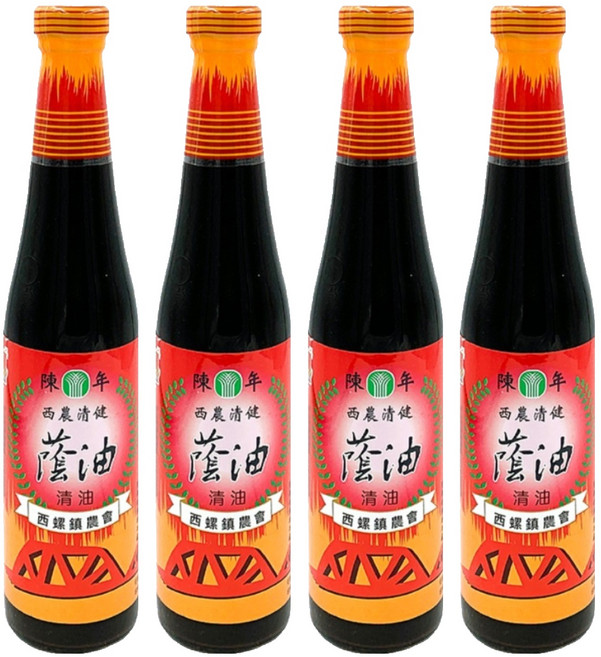 西螺鎮農會 陳年蔭油, 410ml, 4瓶