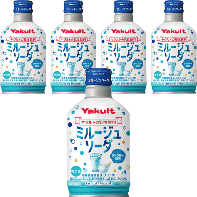 Yakult 養樂多 優格碳酸飲料, 300ml, 5瓶