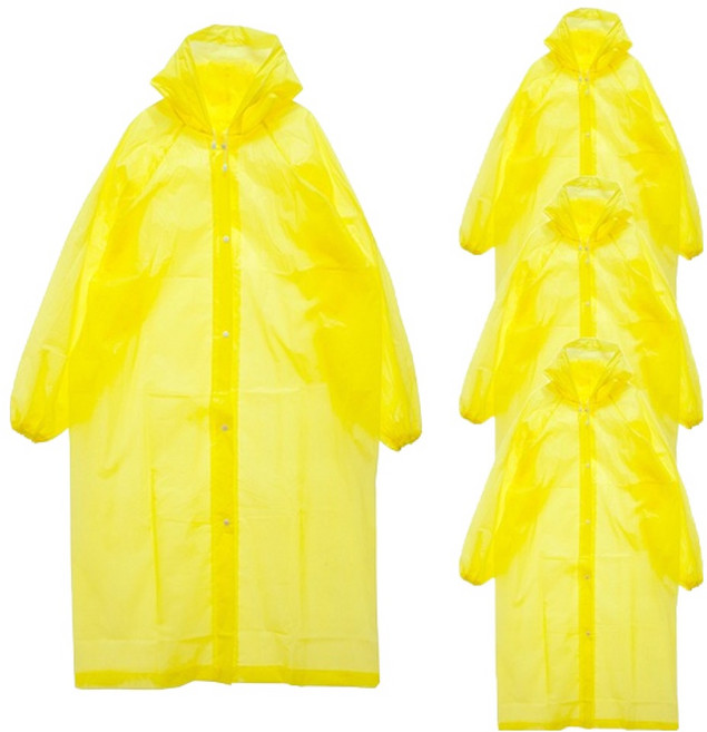 위브 EVA 다회용 레인코트 4p