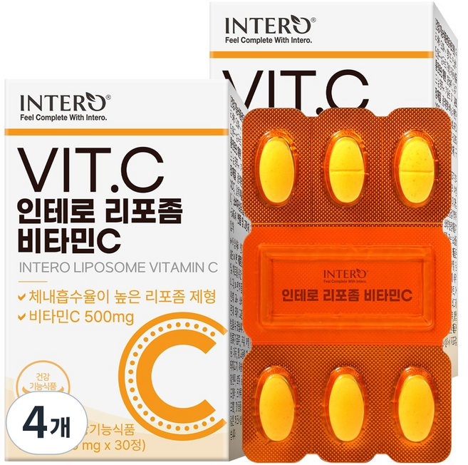 인테로 리포좀 비타민C 33g, 30정, 4개