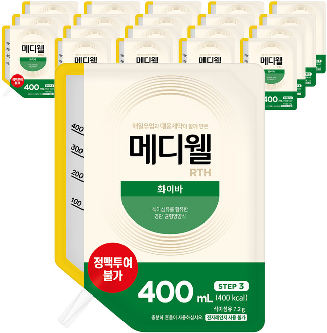 메디웰 RTH 화이바, 400ml, 20개