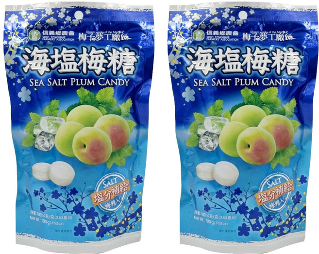 梅子夢工廠 信義鄉農會 海塩梅糖, 100g, 2包