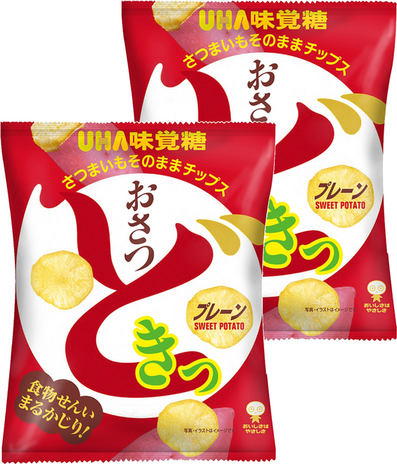UHA 味覺糖 甘薯心動薯片 原味, 65g, 2包
