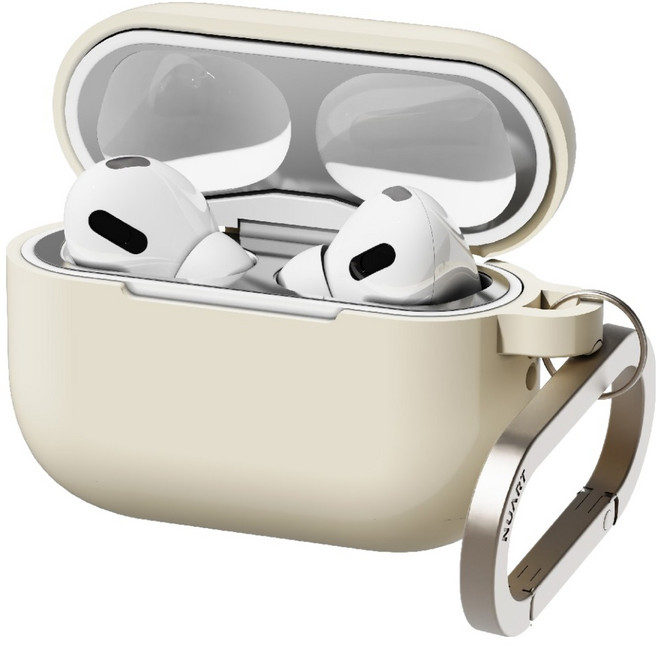 누아트 스무디 실리콘케이스, 에어팟 프로 3, 베이지, 1개