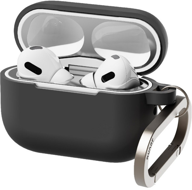 누아트 스무디 실리콘케이스, 에어팟 프로 3, 블랙, 1개