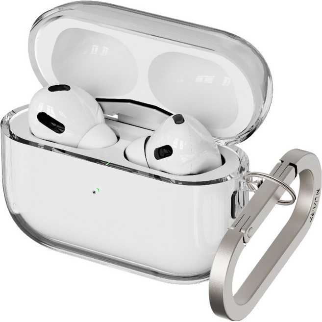 누아트 크리스탈 TPU 변색방지 젤리케이스, 에어팟 프로 3, 투명, 1개