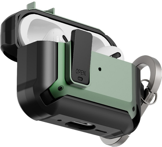 누아트 프레임 락 범퍼 케이스, 에어팟 프로 3, 그린, 1개