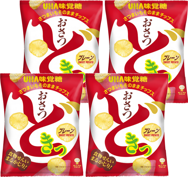 UHA 味覺糖 原味薯片, 65g, 4包