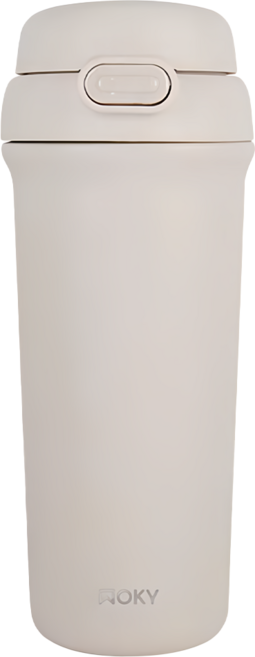 WOKY 沃廚 All-P輕芯鈦瓷雙飲保溫瓶 雲靄白 500ml 台灣公司貨, 1個