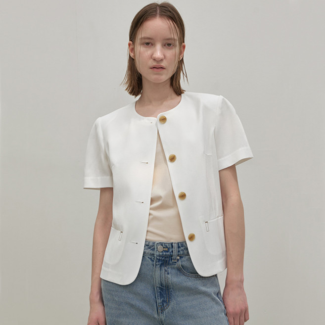 아틀리에나인 여성용 에센셜 스탠다드 와이드 넥 티 T-6824