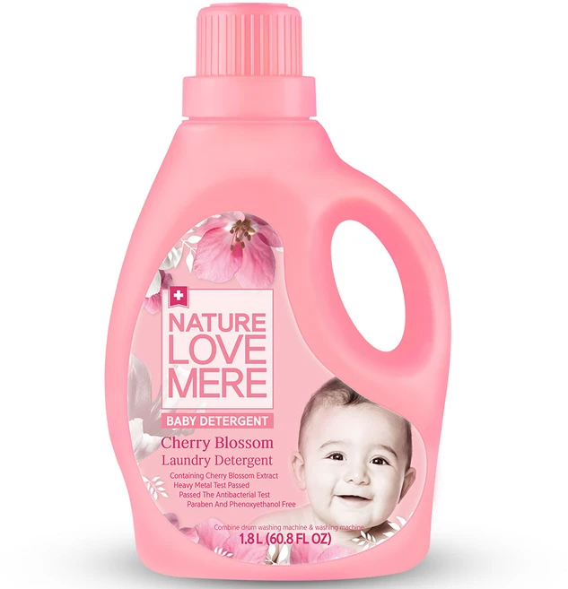 네이쳐러브메레 유아 세탁세제 체리블라썸 용기형, 1개, 1.8L - 쿠팡