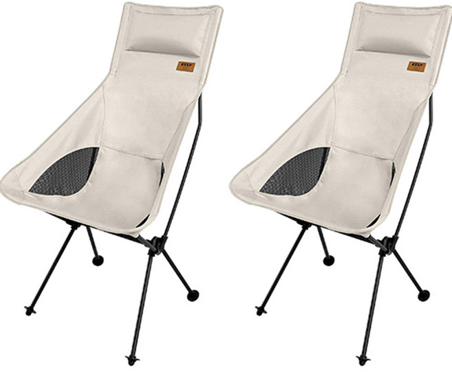 KEEP 캠핑 경량 플라이 선셋 체어 ver.2, 아이보리, 2개
