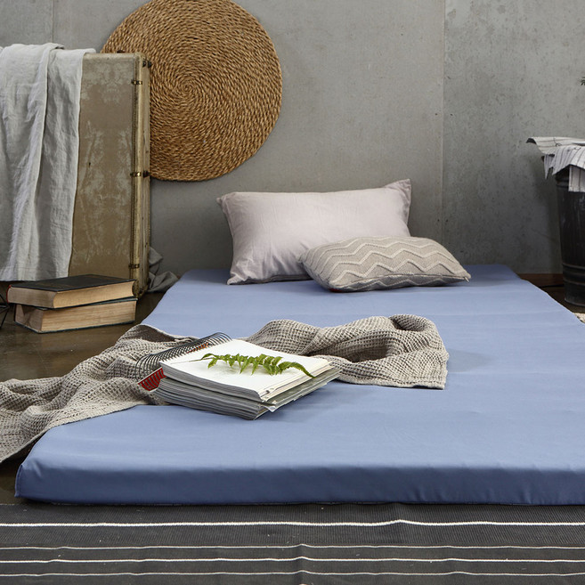 리브맘 세븐존 매트리스 + 매트커버, 블루, 7cm