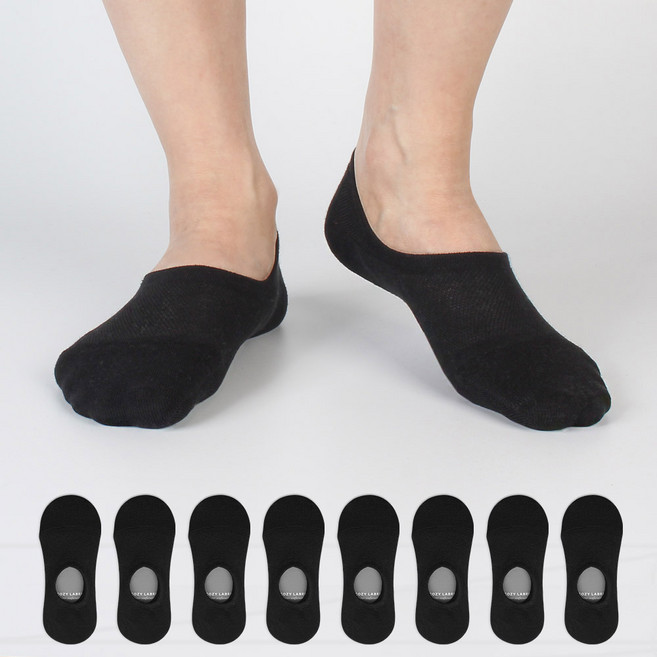 코지라벨 남성용 컴포트 앞코보강 메쉬 페이크삭스 8켤레