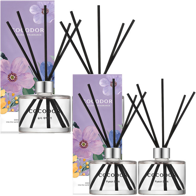 코코도르 퍼퓸 디퓨저 2p 세트, 숲속새벽공기, 편백, 200ml, 1개