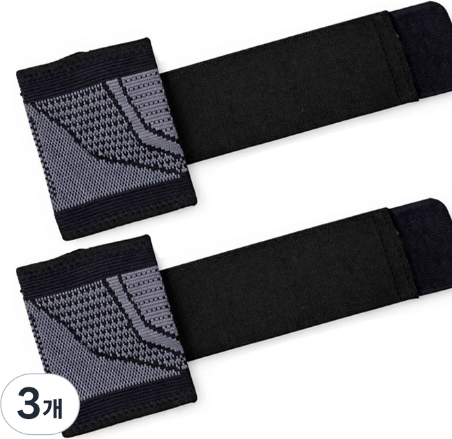 PISSTOP 健身 Dual Fit 護腕帶 2入, 黑色, 3套
