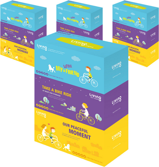 리빙티슈 소프트 미용, 250매, 12개