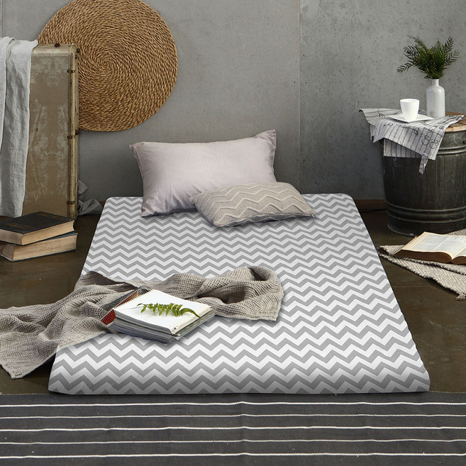 리브맘 세븐존 매트리스, 지그재그 그레이, 7cm