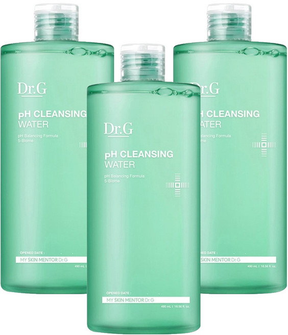 닥터지 약산성 클렌징 워터, 490ml, 3개