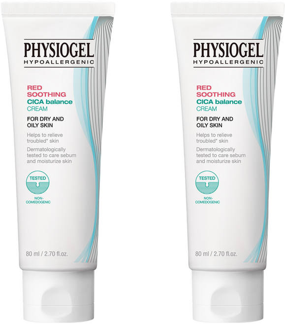 피지오겔 레드 수딩 시카밸런스 크림, 80ml, 2개