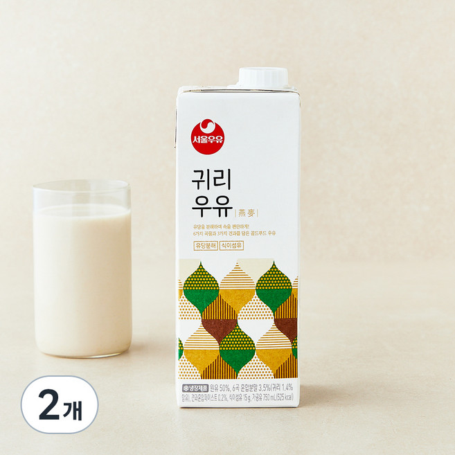 서울우유 귀리우유, 750ml, 2개