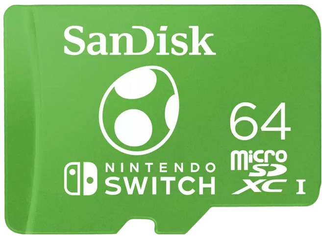 SanDisk 晟碟 任天堂專用記憶卡, SDSQXAO, 1個, 綠色 耀西塗裝