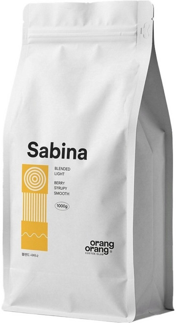오랑오랑 블렌드 사비나 커피원두, 1kg, 1개, 홀빈(분쇄안함)