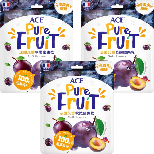ACE 法國艾香軟嫩蜜棗乾, 180g, 3包