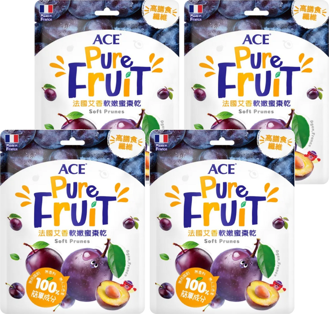 ACE 法國艾香軟嫩蜜棗乾, 180g, 4包