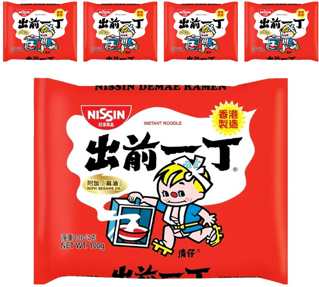 NISSIN 日清 出前一丁 麻油味速食麵 100g, 5包