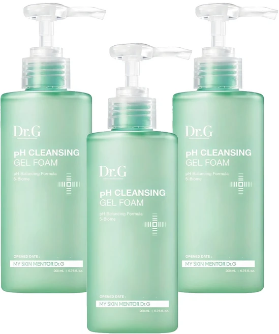 닥터지 약산성 클렌징 젤 폼, 200ml, 3개 - 쿠팡