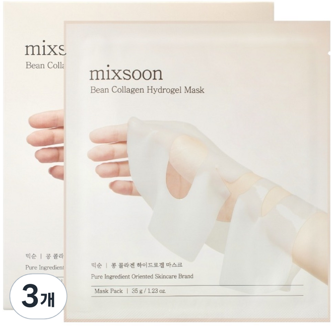 믹순 콩 콜라겐 하이드로겔 마스크, 5개입, 3개