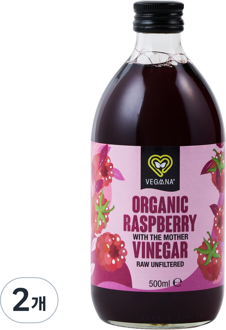 베가나 유기농 라즈베리 식초, 2개, 500ml
