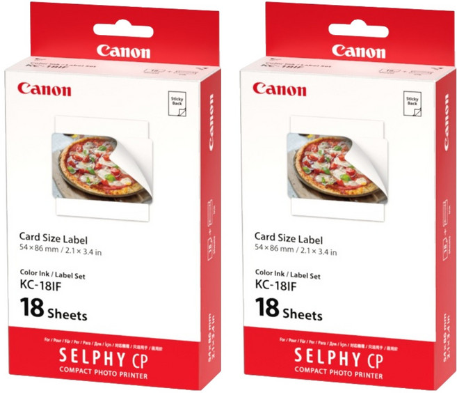 캐논 셀피 인화지 스티커용지 KC-18IF, 2X3, 36개