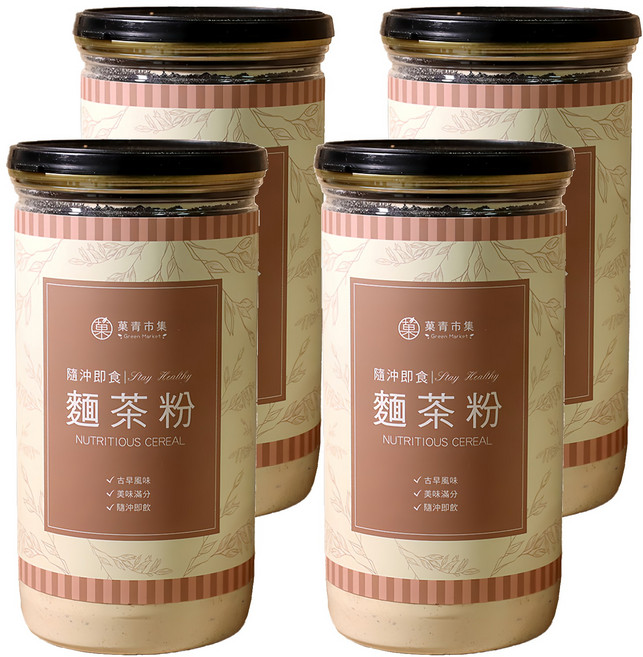 GreenMarket 菓青市集 古早味麵茶粉, 400g, 4罐