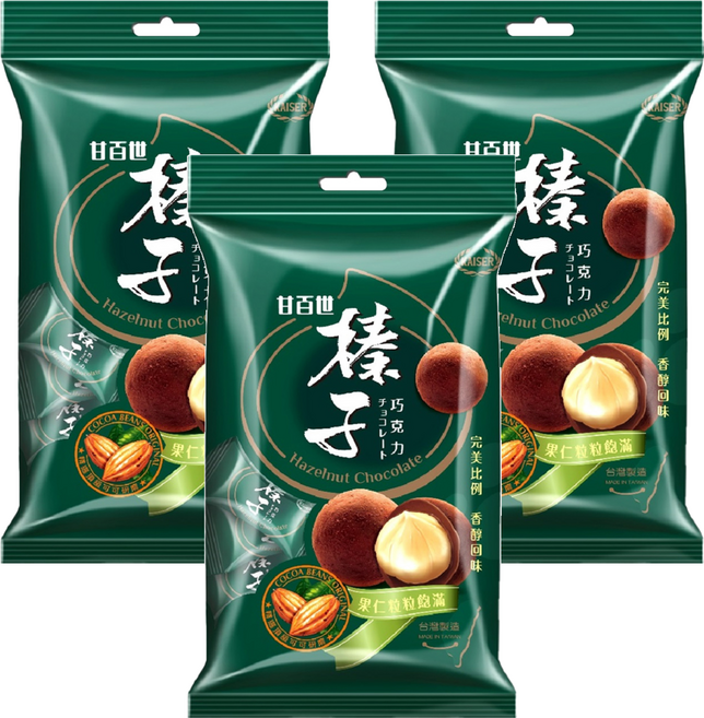 KAISER 甘百世 榛子巧克力, 70g, 3包