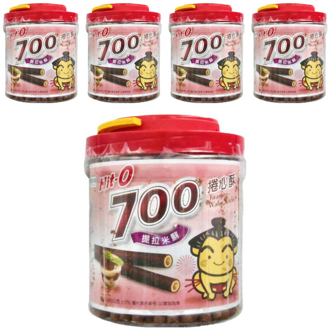 Hit-O 700捲心酥 提拉米蘇口味, 700g, 5桶