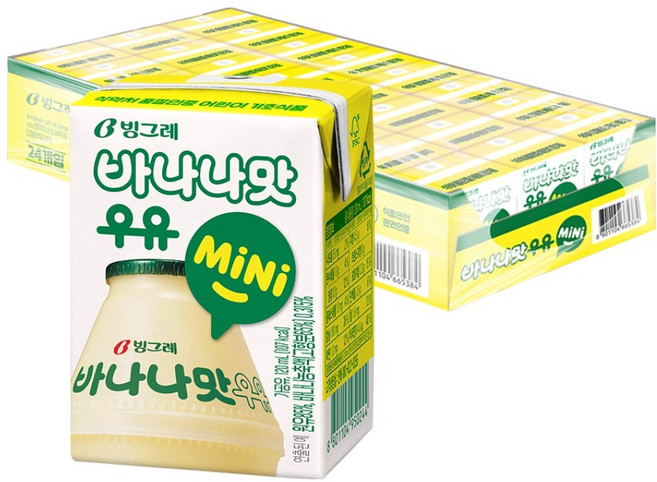 Binggrae 迷你香蕉牛奶, 120ml, 24入