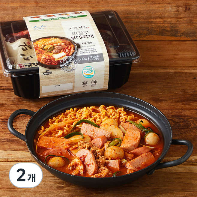 오뎅식당 의정부 부대찌개 밀키트 2인분, 630g, 2개